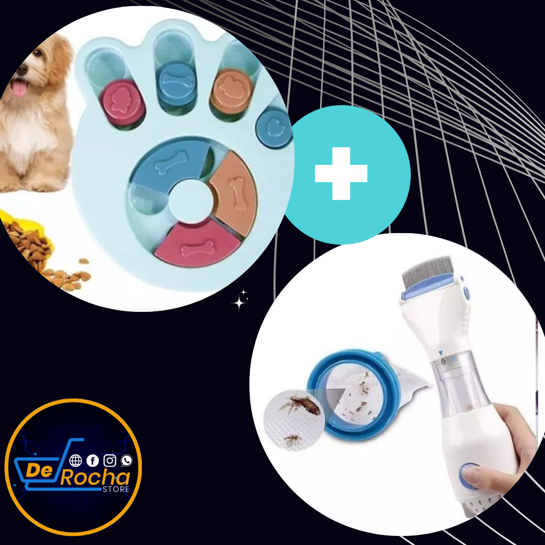 Kit cepillo quita pulgas+ juguete